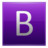 Letter B violet